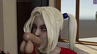 Hentai 3D Harley Quinn Engages In Anal Sex And Doggy Style, Getting Covered In Cum While Riding