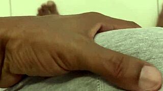 pretty ebony girl in lingerie at the reveillon party