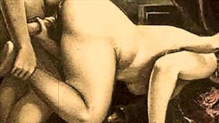 Vintage animated cartoon from retro era