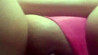 Is linda squirting in lingerie during masturbation orgasm?