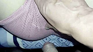 Horny teen stepdaughter masturbates intensely alone at home