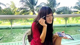 Beautiful Brunette Unlocks Secrets To Flawless Makeup