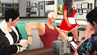 the sims 4 pmv streets, banging doggystyle with big cock action!