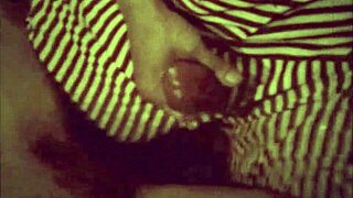 weird vintage threesome with hairy masked group