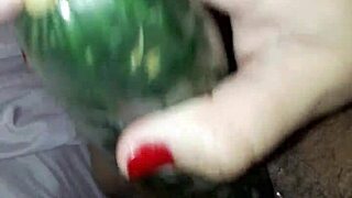 Claudia uses her cucumber for pleasure