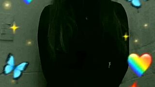 shy and cute student moans while masturbating secretly in the bathroom