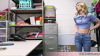 Cute Teen Demi Hawks Caught Shoplifting. Tiny Pussy Gets Punished Hard in Doggy Style!