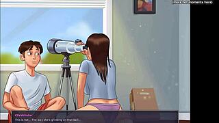 In summertime saga, hot sex with a petite blonde teen during gameplay