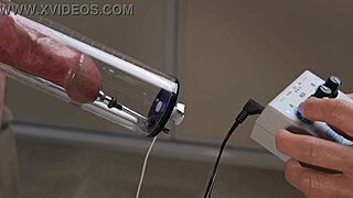Femdom sperm milking with lactating wife