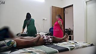 Hey, I flashed my cock to two indian maids at once