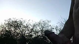 latino jerks off big ass in forest before getting caught!