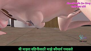 Cute teen girl rubs pussy in doggy style