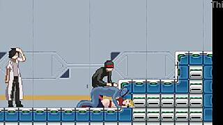 Cute Blonde in Wild Hentai Sex with Men in Forbidden Erotic Game