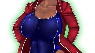 Aoi Asahina's hentai collection features big tits and ebony ass in anime