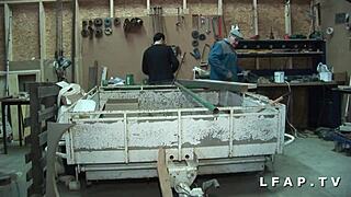 French BBW mom slammed hard in wild trio