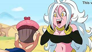 android 21 with big tits fucking monster