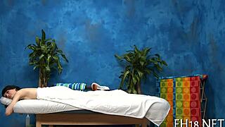 Professional massage therapist works in the private room