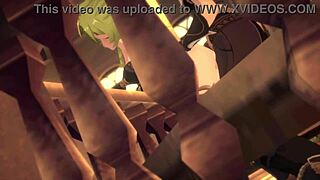 garden scene with collei from genshin impact.