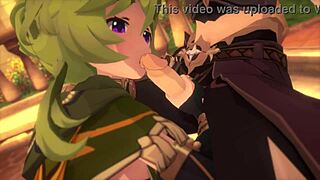 garden scene with collei from genshin impact.