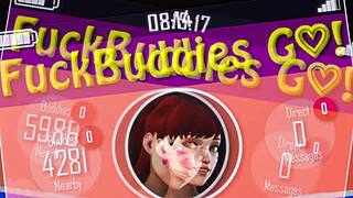 D.Va and her fuckbuddies in cartoon blowjob action