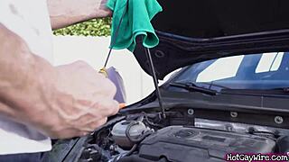 Horny stepson drilling stepdad in hardcore gay action?