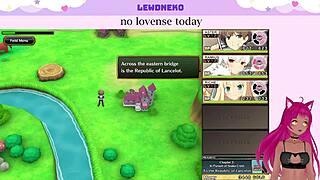 Vtuber lewdneko enjoys evenicle game!