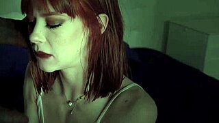 Redheaded teen 18+ takes cum facial from big cock