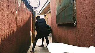 Outdoor taboo licking