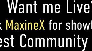 Maxine x, the curvy milf brunette, pleases her clit with dirty talk and sexy ass play