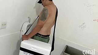 Gay blowjob and anal sex with a big cock