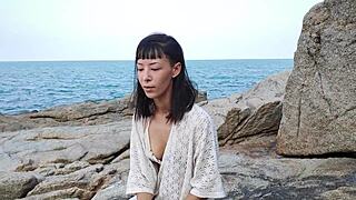 Kira opens wide and plays with hairy area