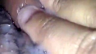 i fill the ebony brunette's pussy with cum