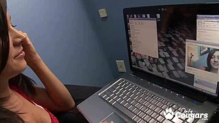 Vanessa Naughty Fills Her Pussy With Cock Backstage