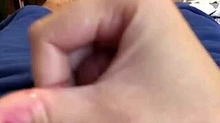 jerking off contest on bed