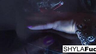 Shyla's smoking fetish with big tits
