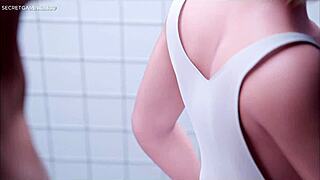 apocalust 15 - stepsis gets cum on pussy in 3d game