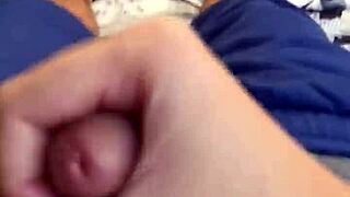 jerking off contest on bed