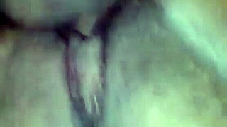 i fill the ebony brunette's pussy with cum