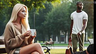 Cheating White Woman Meets Black Man At Park!