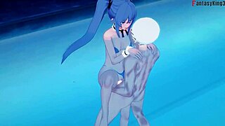 roxy fucks eris by pool in mushoku tensei fantasy