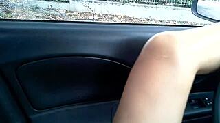 Blonde Milf Masturbates In Car With Vibrator Secretly