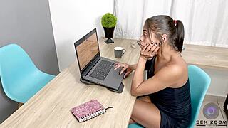 employee fucks secretary doggystyle with big cock!