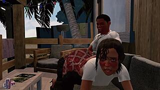 Jack and Emma Spanked in Paradise