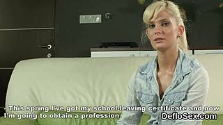 A beautiful teenage girl masturbates and has an orgasm