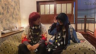 Cosplay and deep throat blowjob with an Asian MILF for Halloween