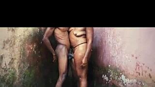 african hot wife enjoys her neighbour's big fat black cock in homemade scenes