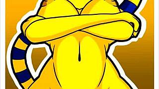 Ankha in some rather compromising positions