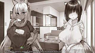 the kinky kitsune fucks the tantalizing tanuki's huge ass