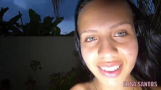 Latina Teen 18+ Elisa Sanches Masturbates Big Ass Outdoors For Neighbors!