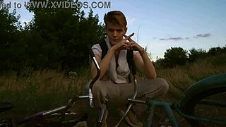 Hot Blowjob During Summer Cycling Session With Young Guy